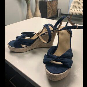 Navy wedge sandals *BRAND NEW*